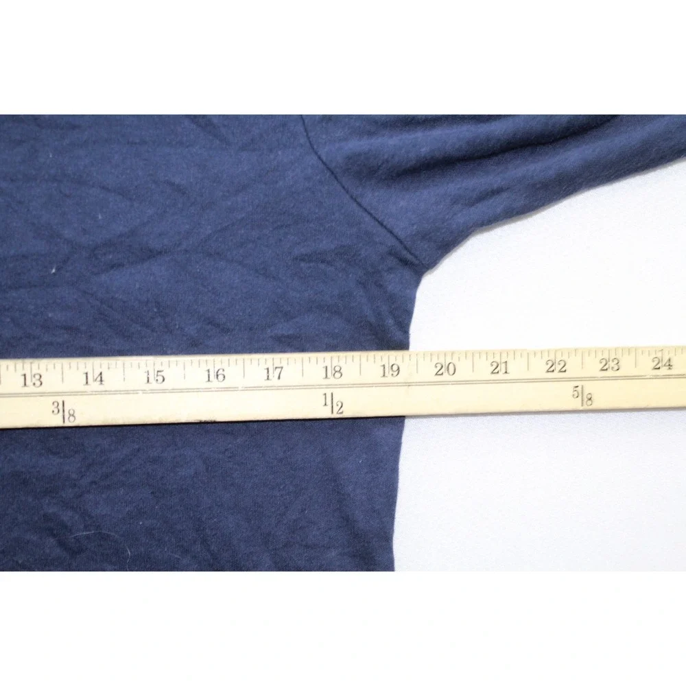 Karen Scott Women Blue Shirt Turtle Neck Long Sleeve Casual Size Medium